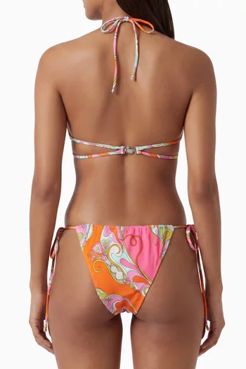 Printed Bikini Briefs in Lycra