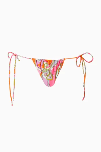 Printed Bikini Briefs in Lycra