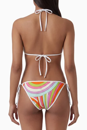 Printed Bikini Top in Lycra