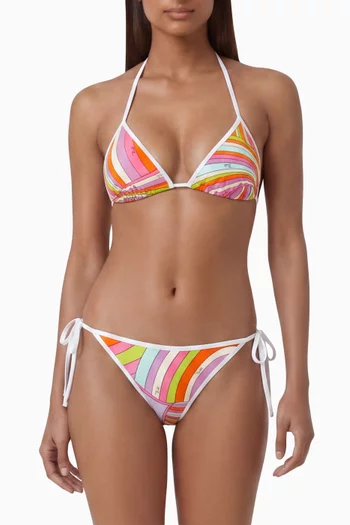Printed Bikini Briefs in Lycra