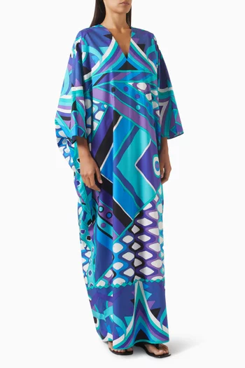 Vivara Print Kaftan in Cotton Poplin