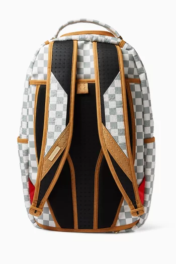 Graff Embossed Check Backpack