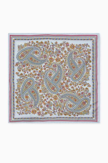 Paisley-print Pocket Square in Silk