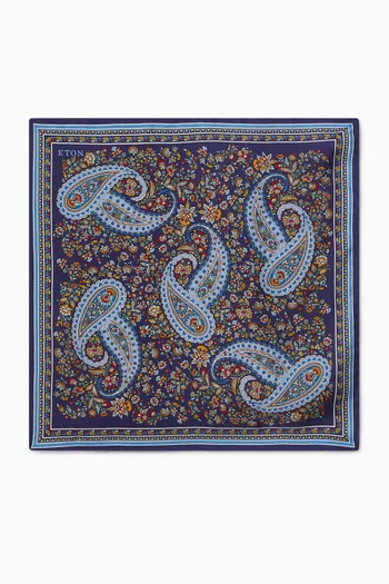 Paisley-print Pocket Square in Silk