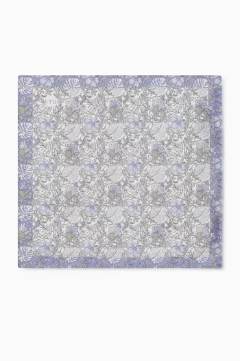 Tropical Oxford Pocket Square in Silk