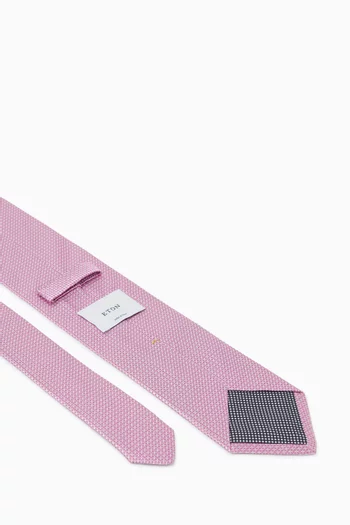 Micro Tie in Woven Silk