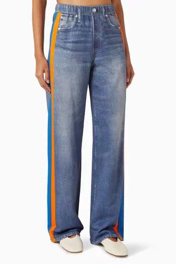 Miramar Striped Track Pants in Cotton terry