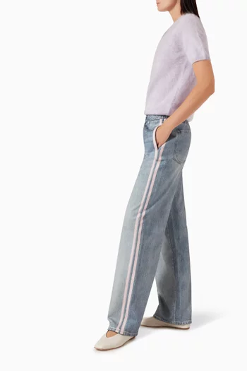 Miramar Striped Track Pants in Cotton terry