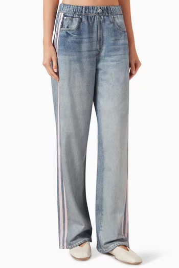 Miramar Striped Track Pants in Cotton terry