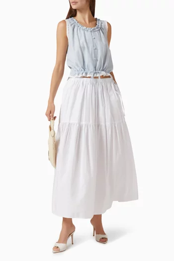 Ruffled Blouse in Cotton