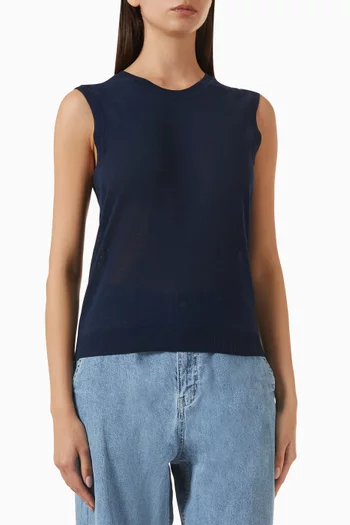Unisex Sheer Layering Vest in Knit