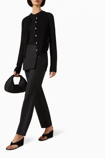 Skirt Layered Slim-fit Pants