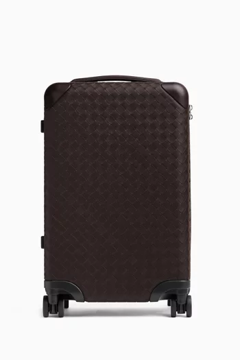 Odyssey Cabin Suitcase in Intrecciato Leather