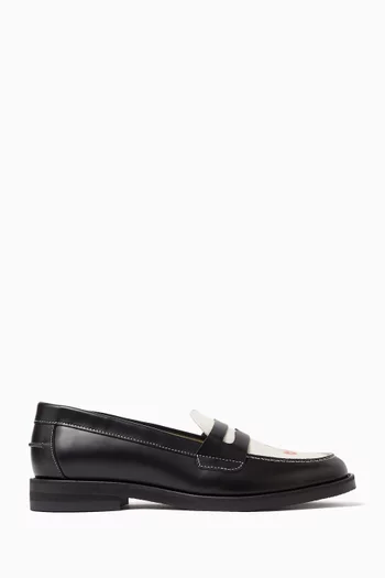 Wilde Cherry Penny Loafers in Leather