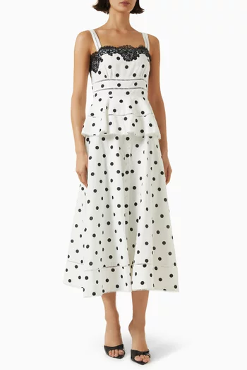 Polka-dot Dress in Linen Blend