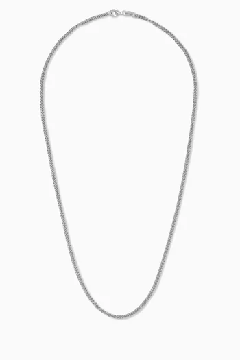 Curb-chain Necklace in Sterling Silver, 2.5mm