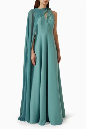 Dress & Shawl Set in Chiffon