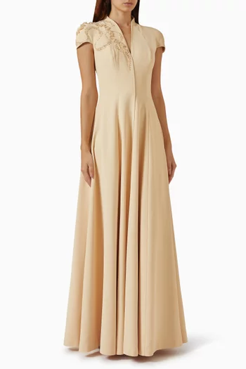 Embellished Panelled Dress