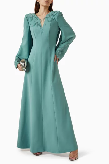 Embellished Drape Dress