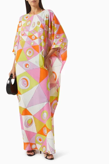 Occhi Print Kaftan in Cotton