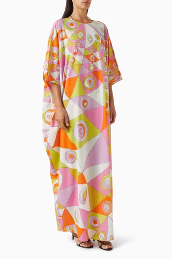 Occhi Print Kaftan in Cotton
