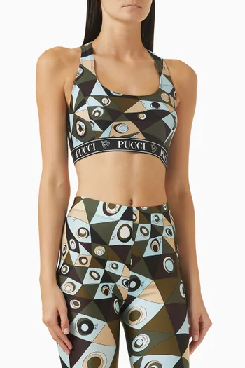 Occhi-print Crop Top