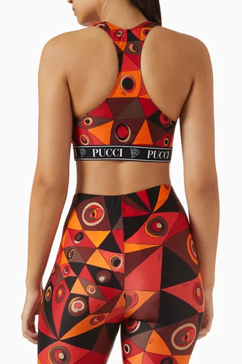 Occhi-print Crop Top