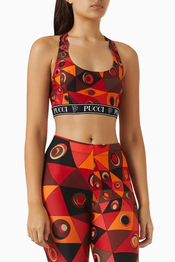 Occhi-print Crop Top
