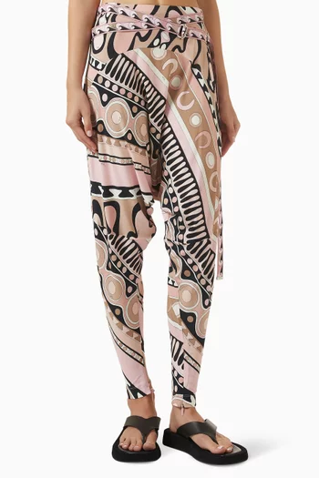 Waist-strap Pants in Viscose Jersey