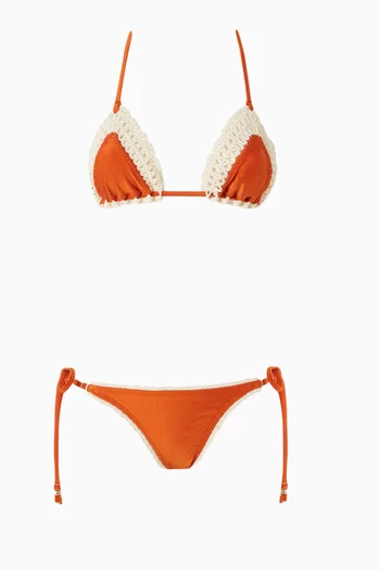 Mahon Crochet Triangle Bikini Set
