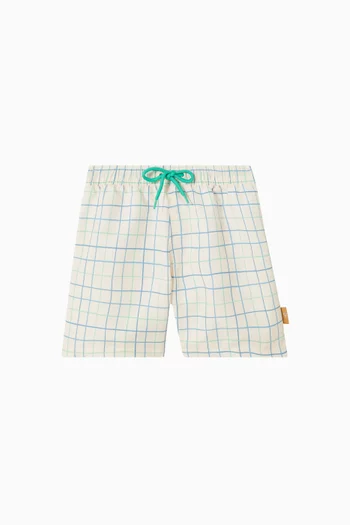 Stripes & Crabs UV Shorts in Recycled Nylon
