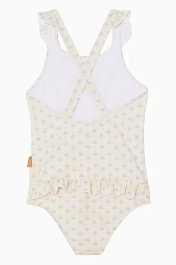 Printed One-piece Swimsuit in Nylon