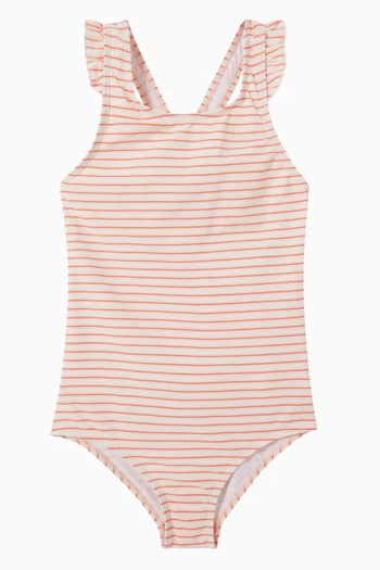 Printed One-piece Swimsuit in Nylon