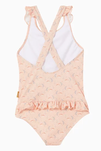 Printed One-piece Swimsuit in Nylon