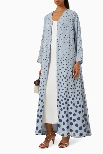 Polka-dot Abaya in Chiffon