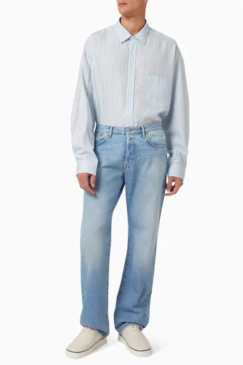 Striped Button-up Shirt in Lyocell
