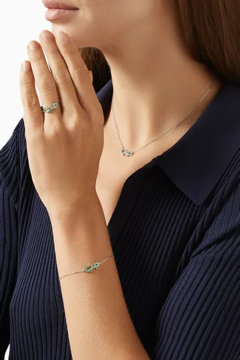 'Hobb' Emerald Bracelet in 18kt White Gold