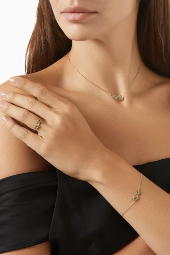 'Hobb' Emerald Necklace in 18kt Yellow Gold