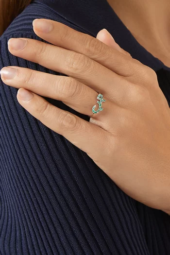 Hobb Emerald Ring in 18kt White Gold