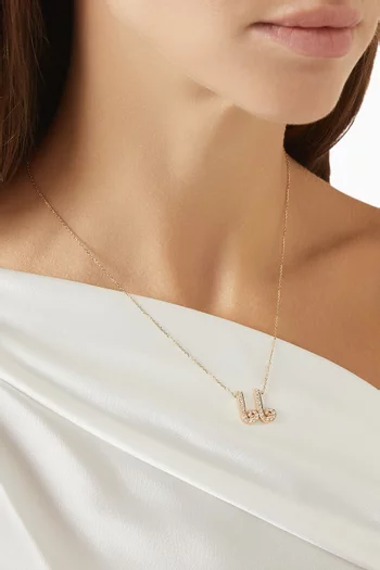 Oula 'Mama' Diamond Necklace in 18kt Yellow Gold