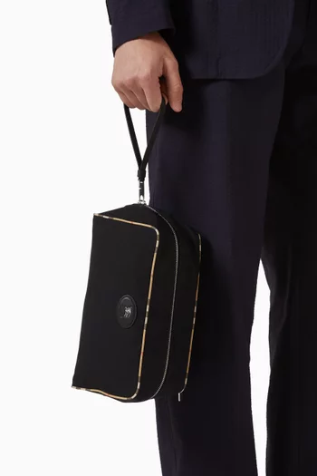 Medium Check Trim Travel Pouch