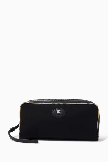 Medium Check Trim Travel Pouch