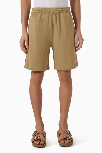 Check Trim Shorts in Cotton