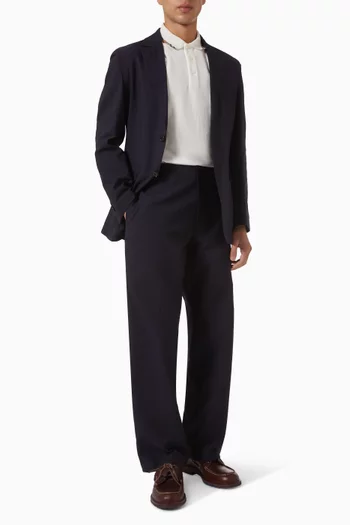 Tailored Pants in Seersucker Cotton & Linen