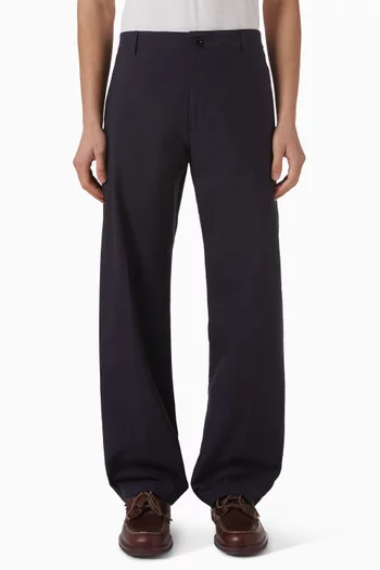 Tailored Pants in Seersucker Cotton & Linen
