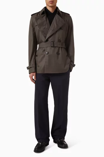 Extra-short Kensington Trench Coat in Gabardine