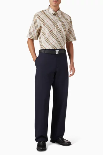 Roland Checked Shirt in Linen