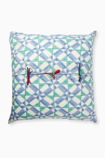 Positano Red Tiles Printed Filled Cushion, 60 x 60cm