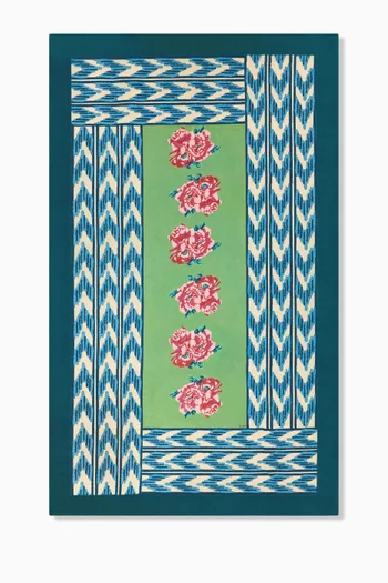 Nina’s Rose Mint Table Cloth in Cotton, 140 x 240cm