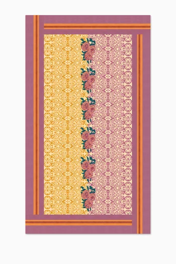 Dam Dam Lilac Gold Tablecloth in Cotton, 140 x 240cm